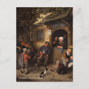 Adriaen van Ostade The Violinist Briefkaart