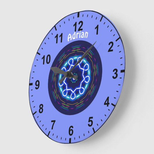 ADRIAN Gepersonaliseerd ~ Fractaal ruimtewiel ~ Gr Grote Klok (Hoek)