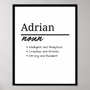 Adrian, jongen gepersonaliseerde naam definitie poster
