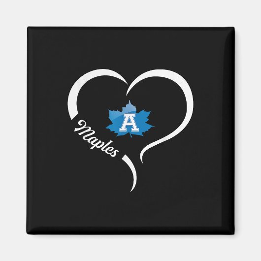 Adrian Maples Logo Half Heart Slogan Hs Magneet (Voorkant)
