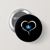 Adrian Maples Logo Half Heart Slogan Hs Ronde Button 5,7 Cm (Voorkant /achterkant)