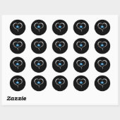 Adrian Maples Logo Half Heart Slogan Hs Ronde Sticker (Vel)