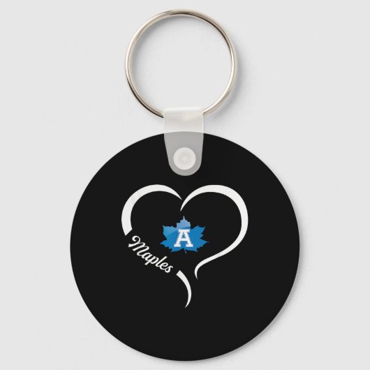Adrian Maples Logo Half Heart Slogan Hs Sleutelhanger (Voorkant)