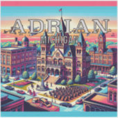 Adrian Michigan 3 inch Vinyl Sticker (Voorkant)