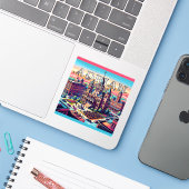 Adrian Michigan 3 inch Vinyl Sticker (Laptop met iPhone)