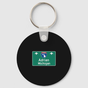 Adrian Michigan Mi Interstate Snelweg Vakantie Sou Sleutelhanger