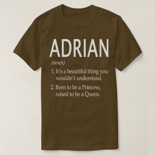 Adrian Naam Gift T-shirt (Design voorkant)