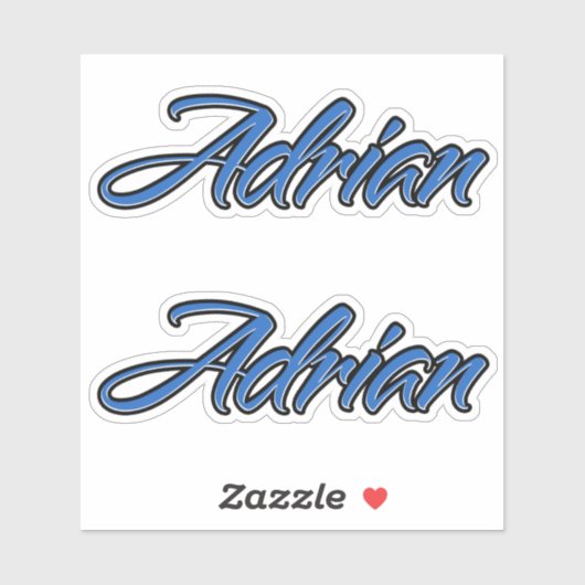 Adrian Name blue Aufkleber Sticker Stickerset (Vel)