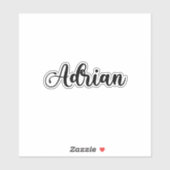 Adrian Name - Handgeschreven kalligrafie Sticker (Vel)