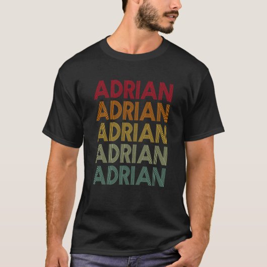 Adrian Retro Name Humor Nickname T-shirt (Voorkant)