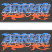 Adrian Vorname Name Graffiti Aufkleber Sticker (Voorkant)