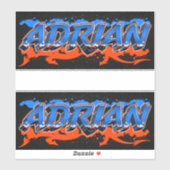 Adrian Vorname Name Graffiti Aufkleber Sticker (Vel)