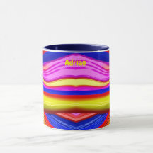 ADRIAN ~ Zany 3D Fractal ~ roze, geel en blauw