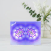 ADRIANA ~ 3D Fractal Design ~ Roze Blauw Mauve ~ Briefkaart (Staand voorkant)