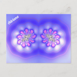 ADRIANA ~ 3D Fractal Design ~ Roze Blauw Mauve ~ Briefkaart