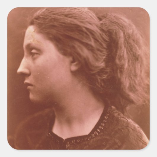 Adriana (foto sepia) vierkante sticker (Voorkant)