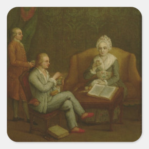 Adriana Giustinius Barbarigo en haar zoon Gerolamo Vierkante Sticker