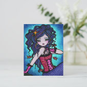 Adriana Mermaid Fantasy Marine Art Briefkaart (Staand voorkant)