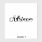 Adriana Naam - Handgeschreven kalligrafie Sticker (Vel)