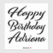 Adriana Name Vorname black Sticker Geburtstag (Vel)