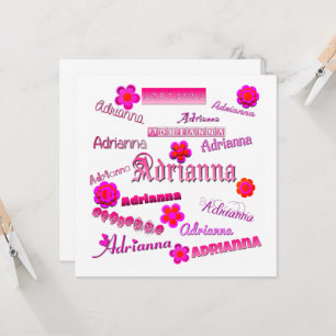 Adrianna Floral Pop Art Kaart