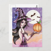 Adrianna - Halloween Witch Briefkaart (Voorkant / Achterkant)