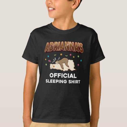 Adrianna Name Gift Slaapend Shirt Slaap Napping (Voorkant)