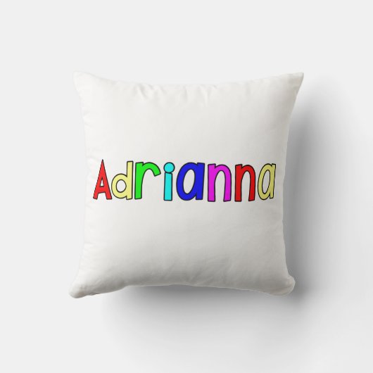 Adrianna - Rainbow-tekst Kussen (Achterkant)
