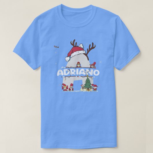 Adriano Kerstmis Shirt w Adriano Name voor grappig (Design voorkant)