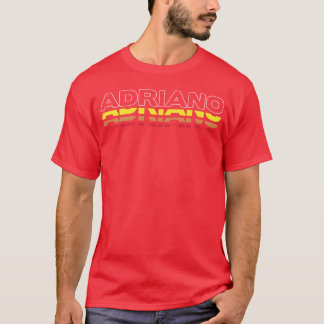 Adriano voornaam grappige vintage zonsondergang Ad T-shirt