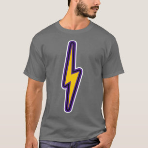 Adrianx27s Paars amp Gold Lightning Bolt T-shirt