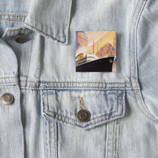 Adriatica Line Vierkante Button 5,1 Cm (In situ)