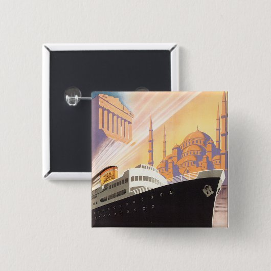 Adriatica Line Vierkante Button 5,1 Cm (Voorkant /achterkant)