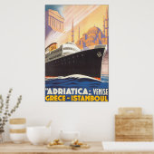 Adriatica Venise Grece Istamboul Vintage Travel Po Poster (Keuken)