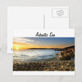 Adriatisch strand briefkaart (Voorkant / Achterkant)