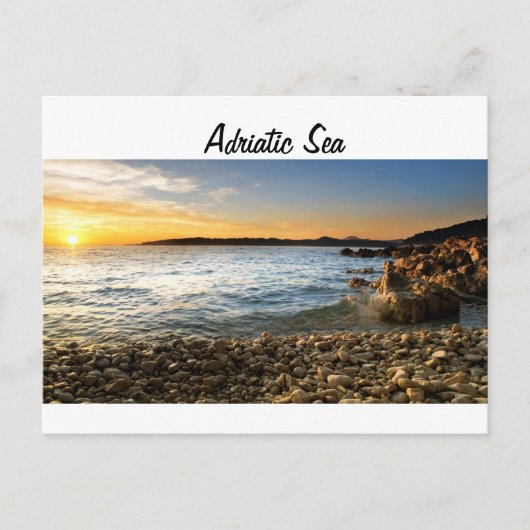 Adriatisch strand briefkaart (Voorkant)