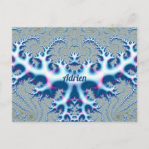 ADRIEN ~ Icy White en Blue 3D Fractal Design ~