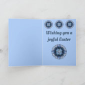 ADRIEN ~ Paaskaart ~ Shades of Blue and White Feestdagen Kaart (Binnen)