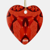 ADRIEN ~ VALENTIJN HEART ~ Red Fractal ~ Keramisch Ornament (Rechts)