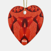 ADRIEN ~ VALENTIJN HEART ~ Red Fractal ~ Keramisch Ornament (Links)