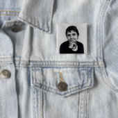 Adrienne Cecile Rich, jaren zeventig Vierkante Button 5,1 Cm (In situ)