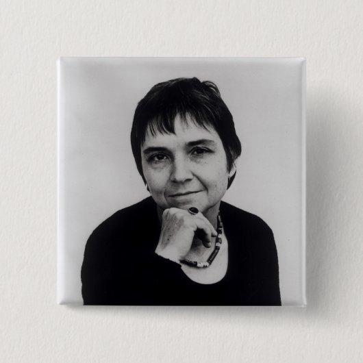 Adrienne Cecile Rich, jaren zeventig Vierkante Button 5,1 Cm (Voorkant)