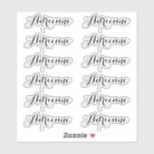 Adrienne — Cursive Schriftnaamlabelstickers Sticker (Vel)