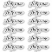Adrienne — Cursive Schriftnaamlabelstickers Sticker (Voorkant)