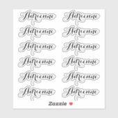 Adrienne — Cursive Script Name Label Stickers (Vel)
