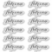 Adrienne — Cursive Script Name Label Stickers (Voorkant)