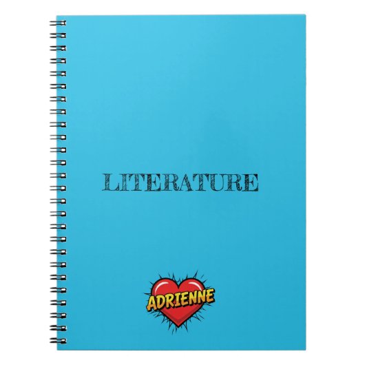 Adrienne Hart Blauw Notitieboek (Voorkant)