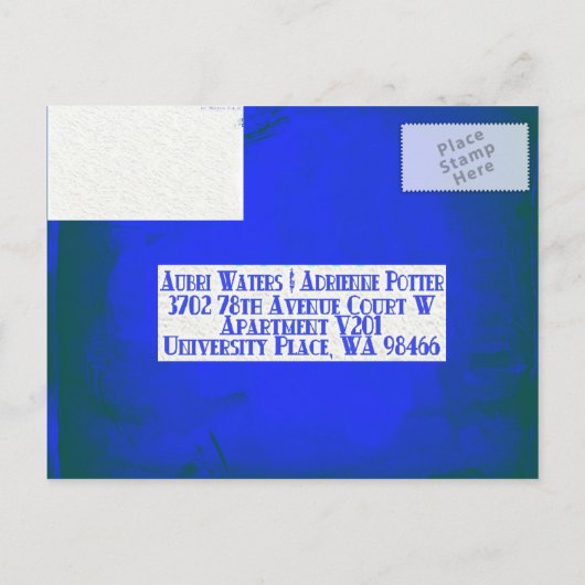 Adrienne's RSVP Uitnodiging Briefkaart (Achterkant)