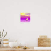 Adrift, Abstracte goudhedoceaan Poster (Keuken)
