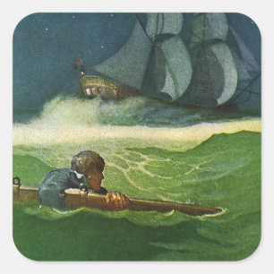 Adrift bij Zee Sticker